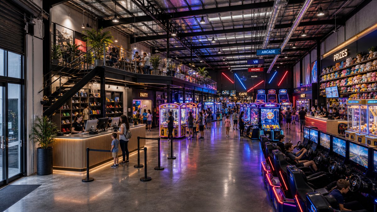 Arcade and entertainment fit-out concept